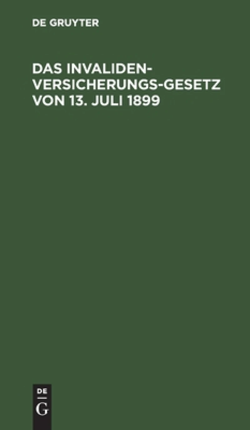 Invalidenversicherungsgesetz von 13. Juli 1899