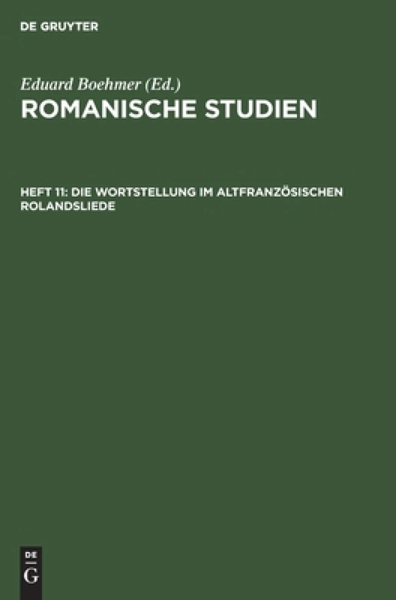 Wortstellung im altfranzösischen Rolandsliede