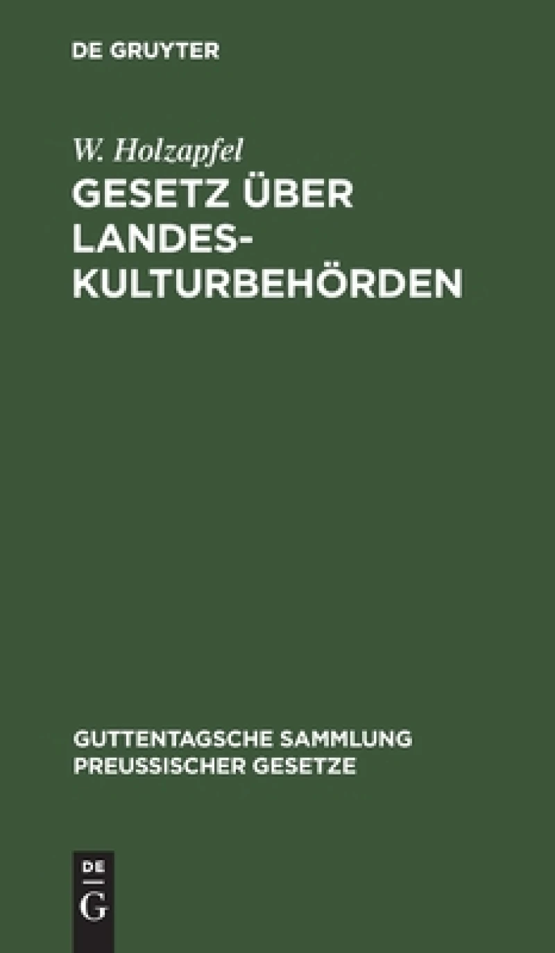 Gesetz Über Landeskulturbehörden