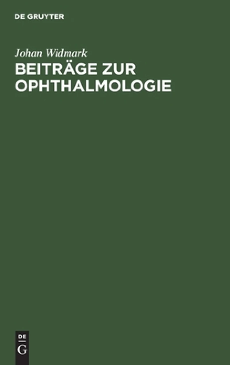 Beiträge zur Ophthalmologie