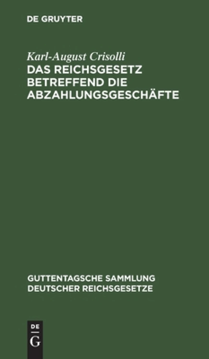 Reichsgesetz betreffend die Abzahlungsgeschäfte