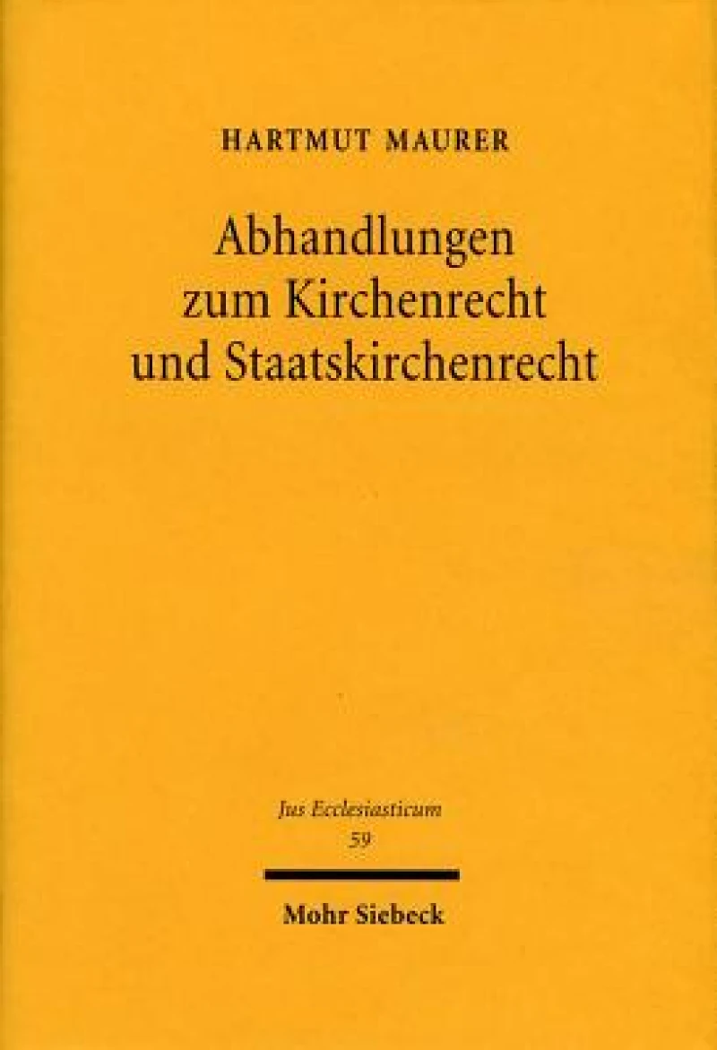 Abhandlungen zum Kirchenrecht und Staatskirchenrecht