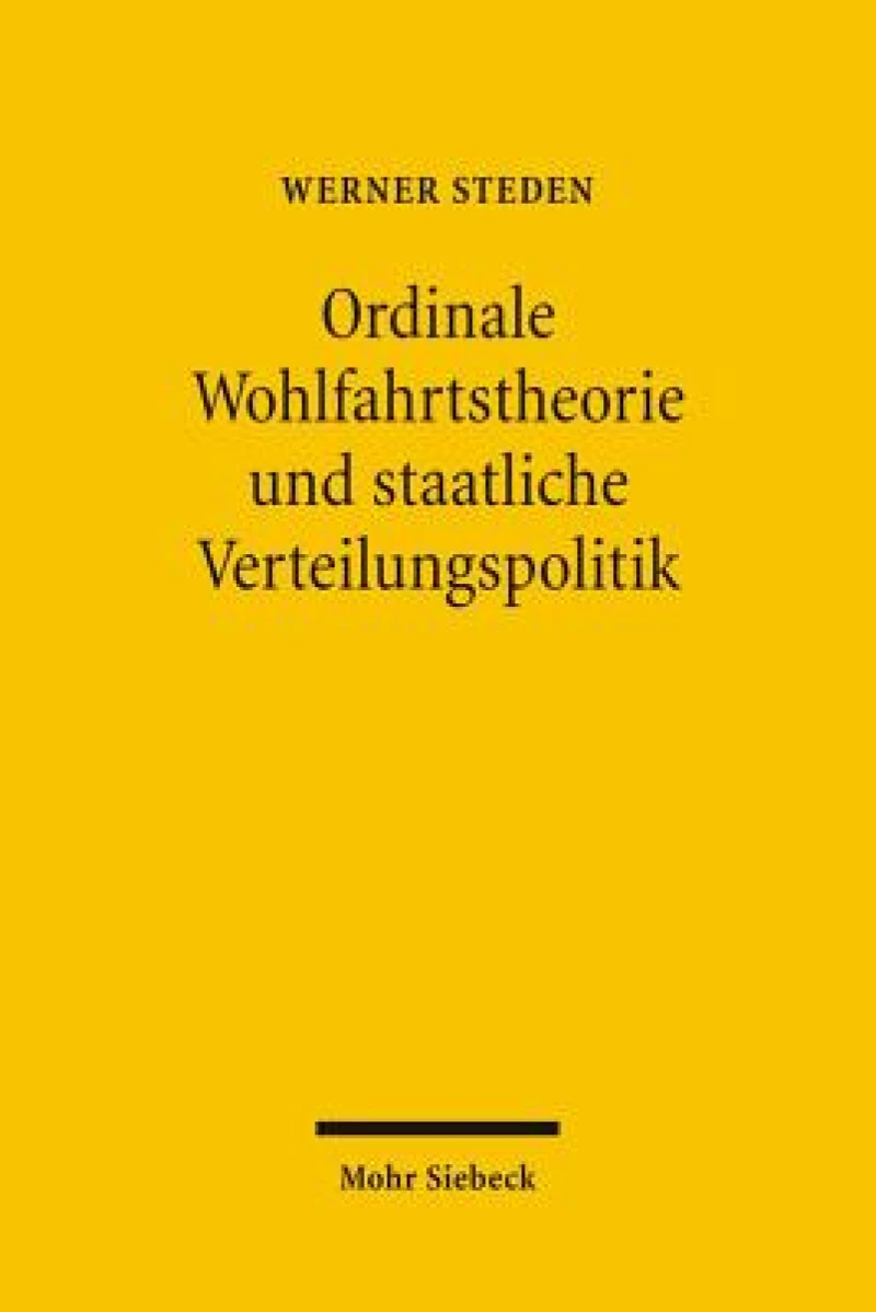 Ordinale Wohlfahrtstheorie und staatliche Verteilungspolitik