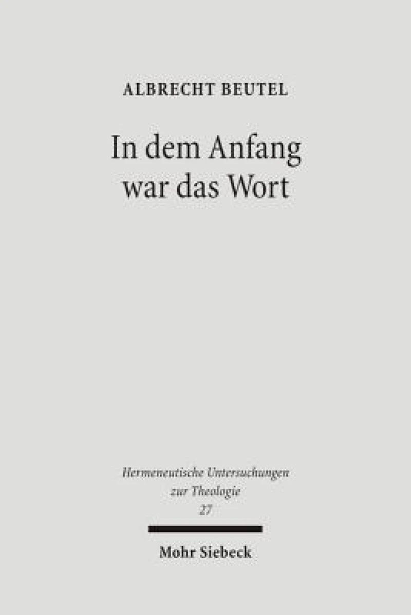 In dem Anfang war das Wort