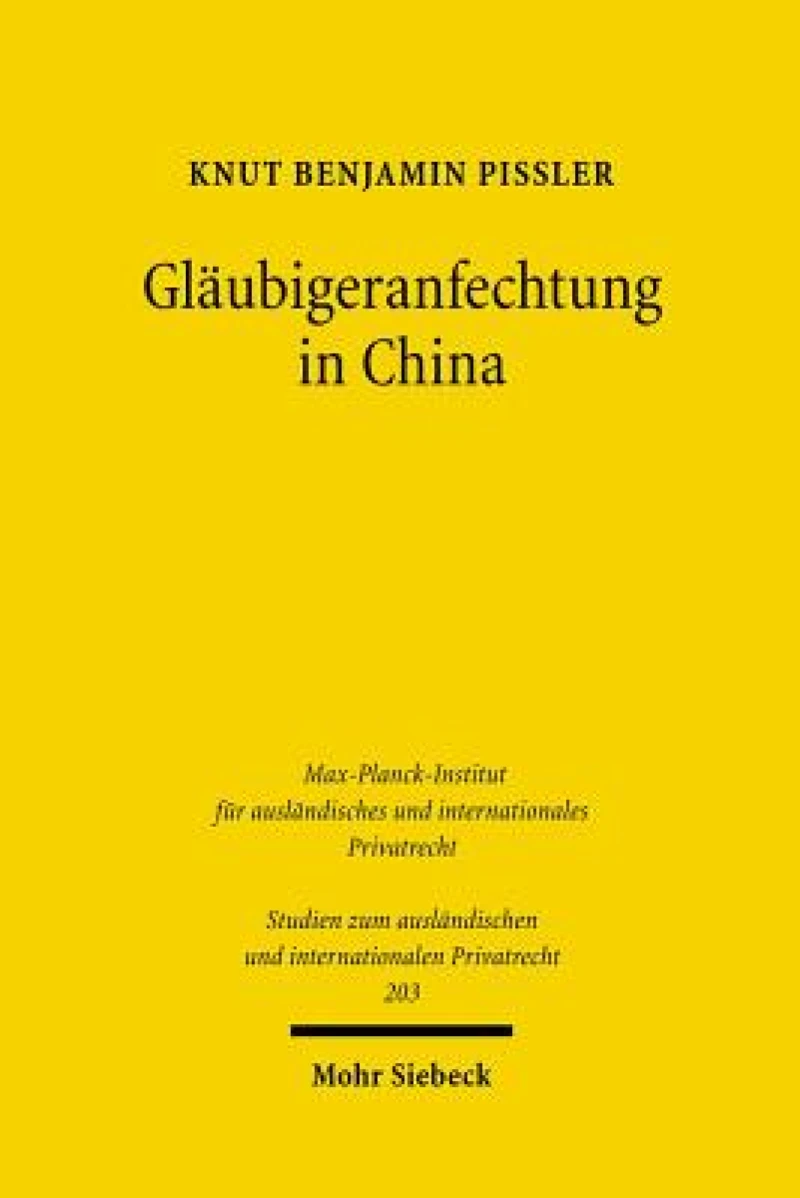 Glaubigeranfechtung in China
