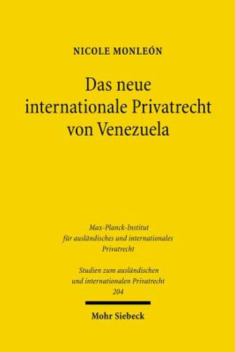 Das neue internationale Privatrecht von Venezuela