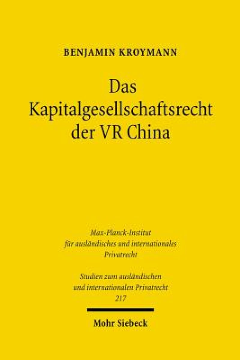 Das Kapitalgesellschaftsrecht der VR China