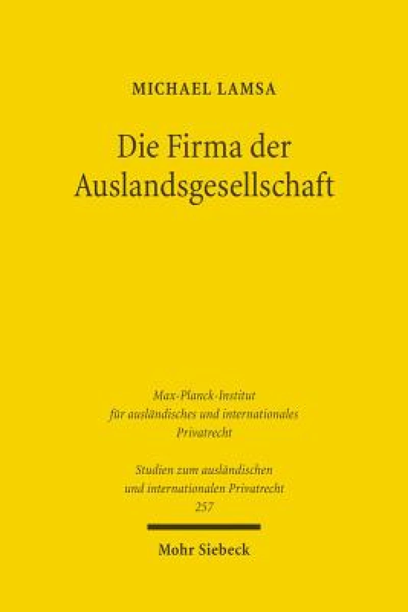 Die Firma der Auslandsgesellschaft