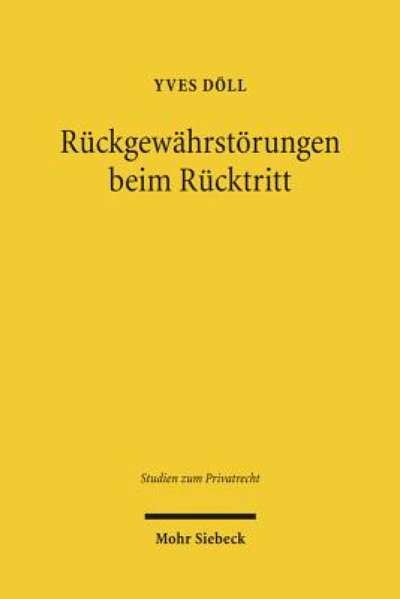 Ruckgewahrstorungen beim Rucktritt