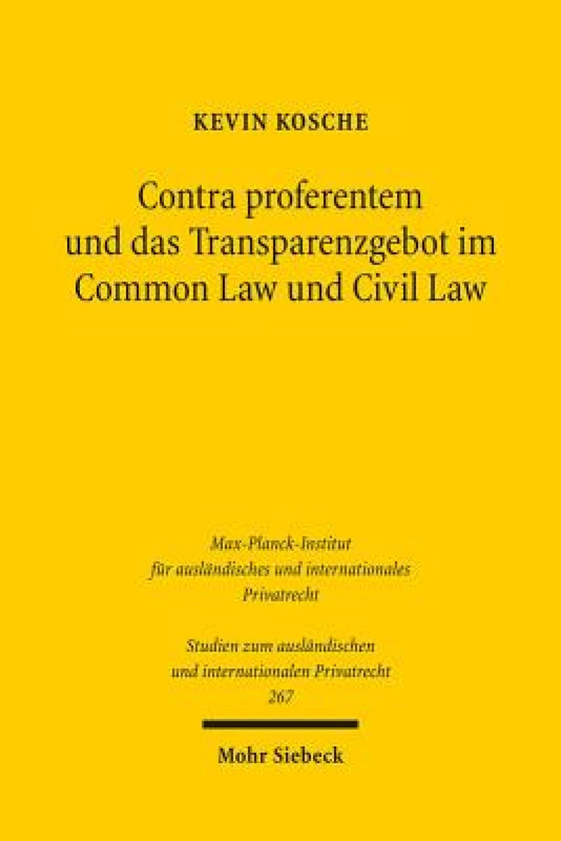 Contra proferentem und das Transparenzgebot im Common Law und Civil Law