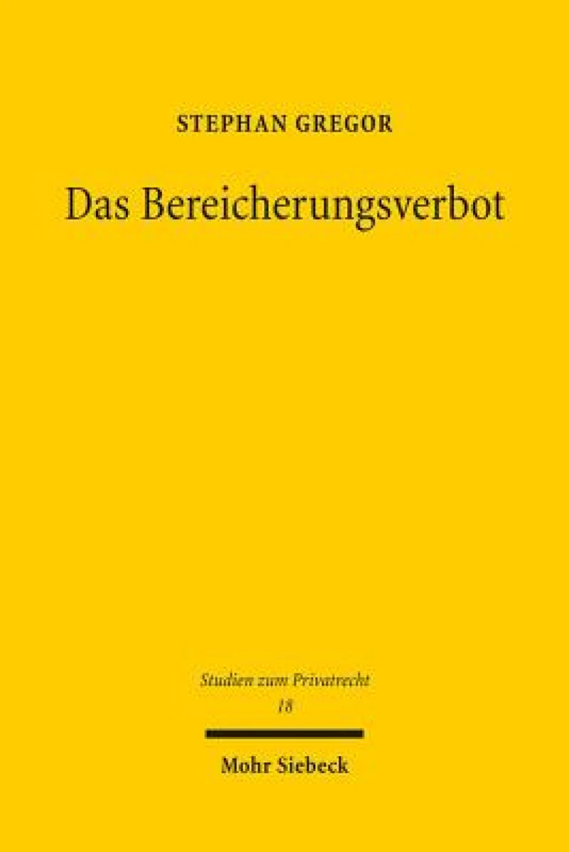 Das Bereicherungsverbot