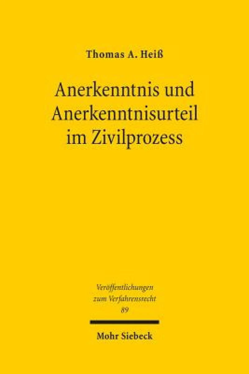 Anerkenntnis und Anerkenntnisurteil im Zivilprozess