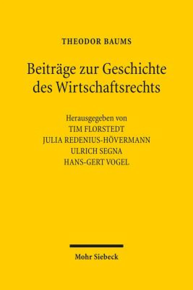 Beitrage zur Geschichte des Wirtschaftsrechts