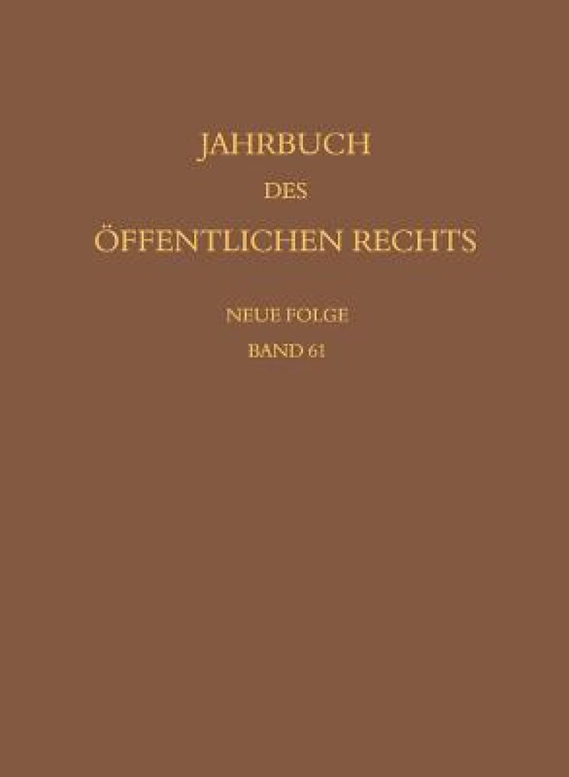 Jahrbuch des offentlichen Rechts der Gegenwart. Neue Folge
