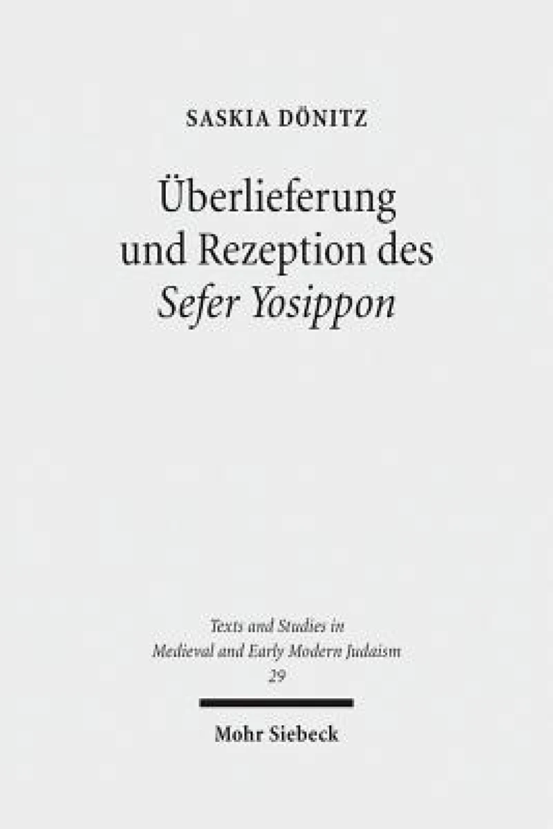 Uberlieferung und Rezeption des Sefer Yosippon