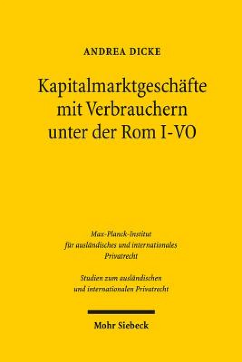 Kapitalmarktgeschafte mit Verbrauchern unter der Rom I-VO