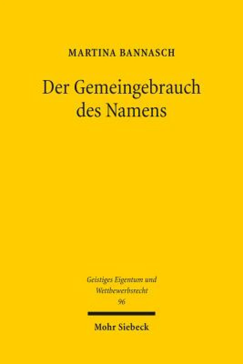 Der Gemeingebrauch des Namens