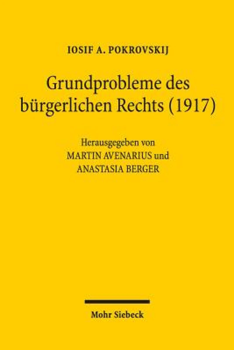 Grundprobleme des burgerlichen Rechts (1917)