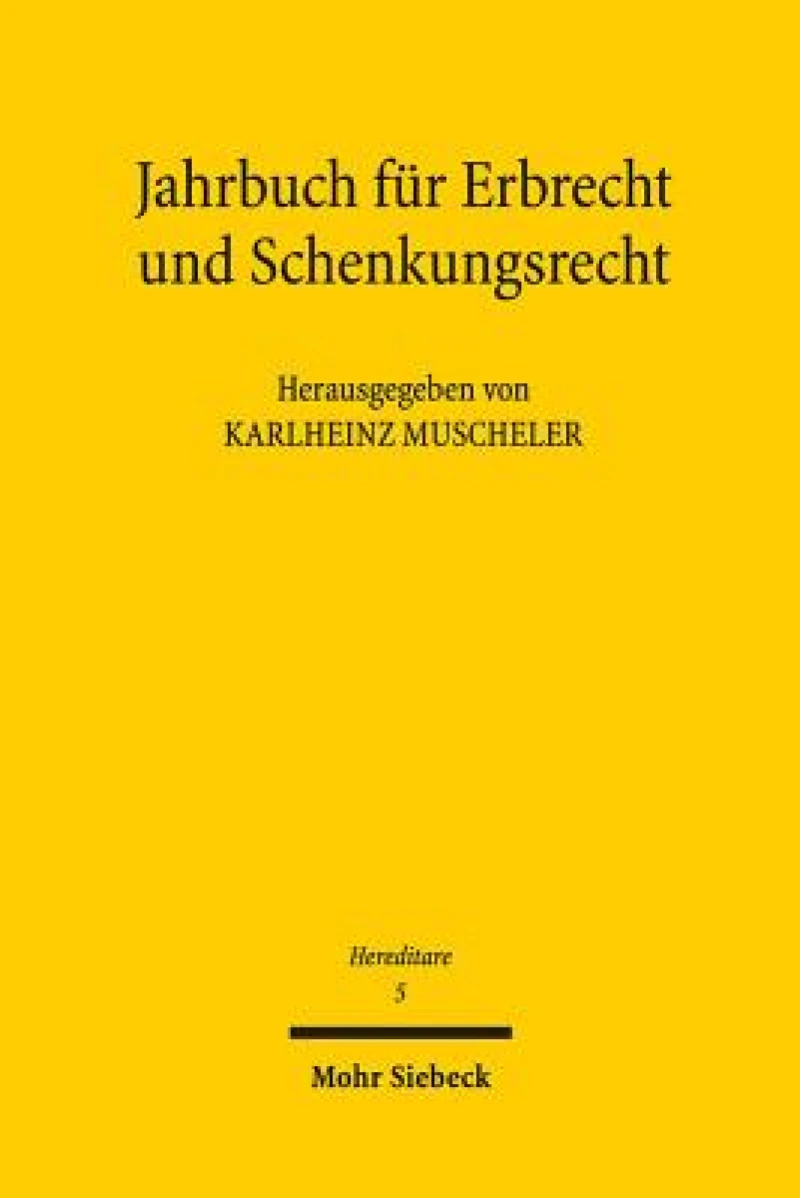 Jahrbuch fur Erbrecht und Schenkungsrecht