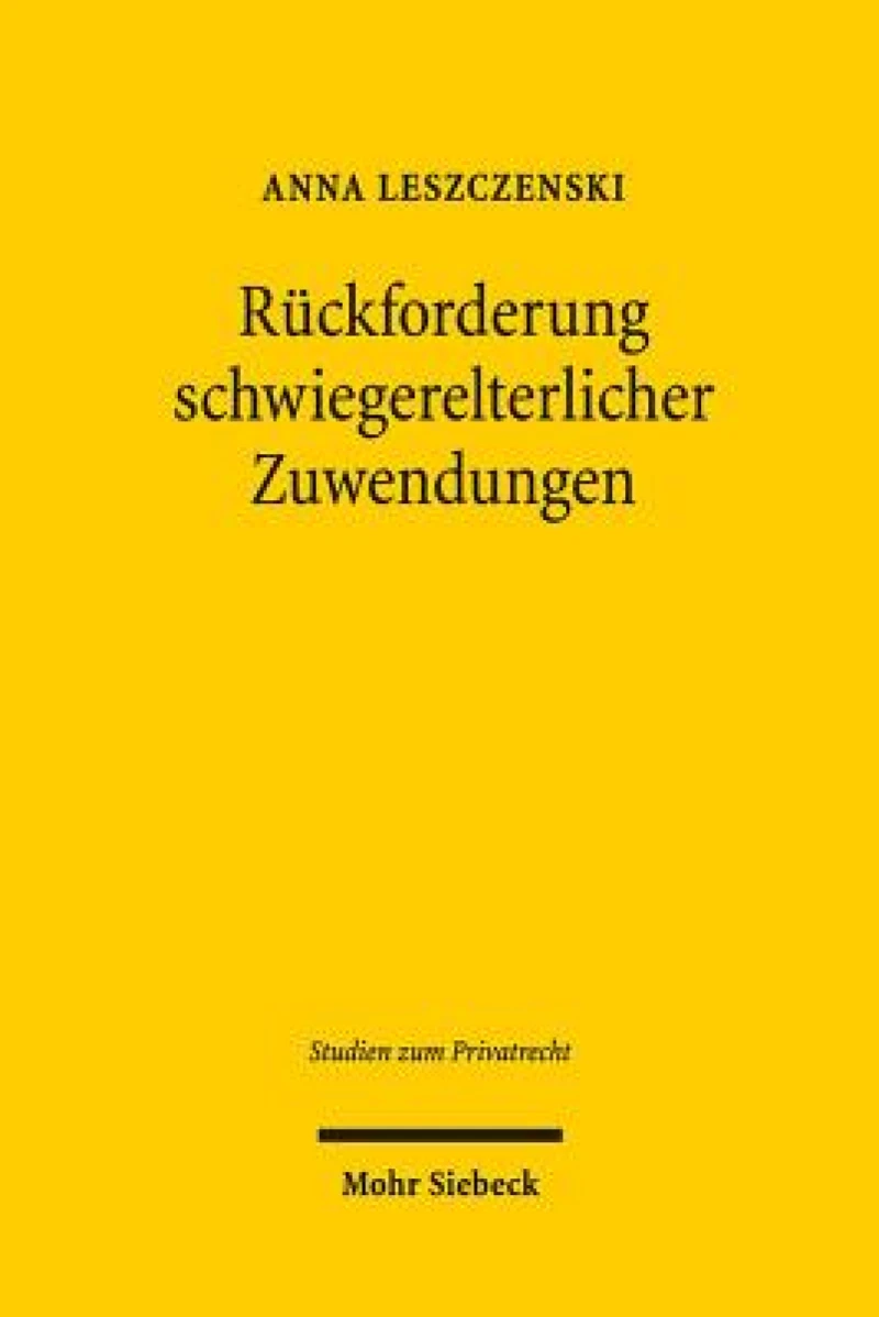 Ruckforderung schwiegerelterlicher Zuwendungen