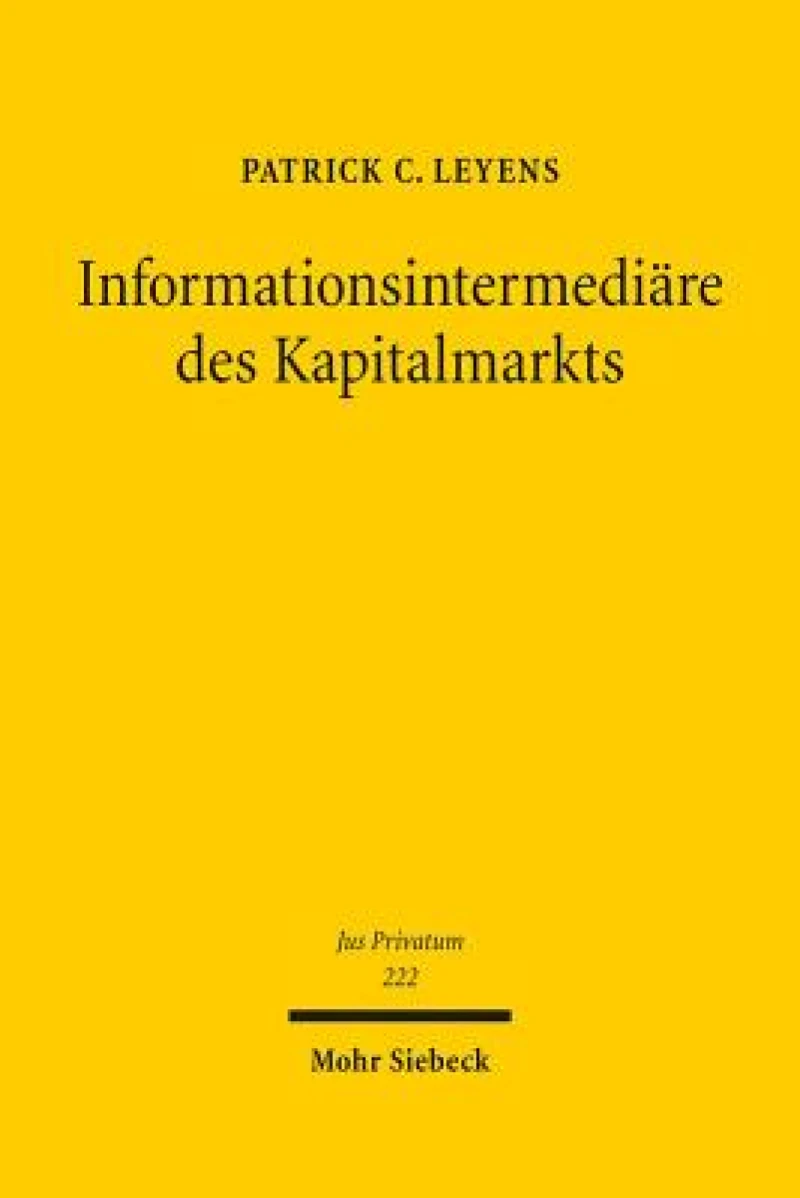Informationsintermediare des Kapitalmarkts