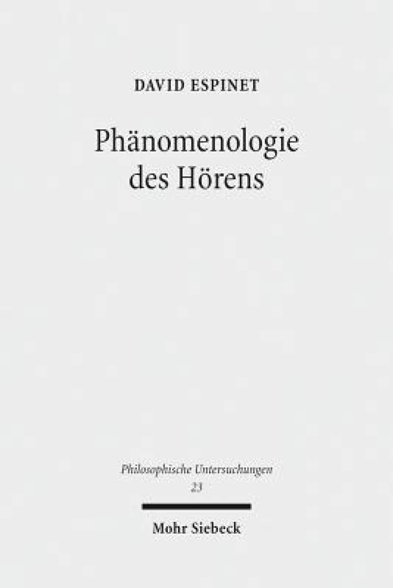 Phanomenologie des Horens