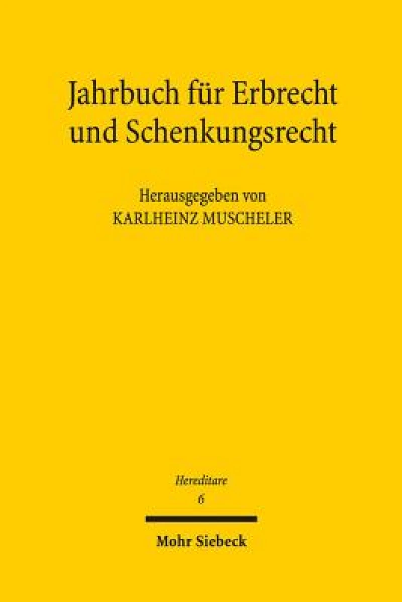 Jahrbuch fur Erbrecht und Schenkungsrecht