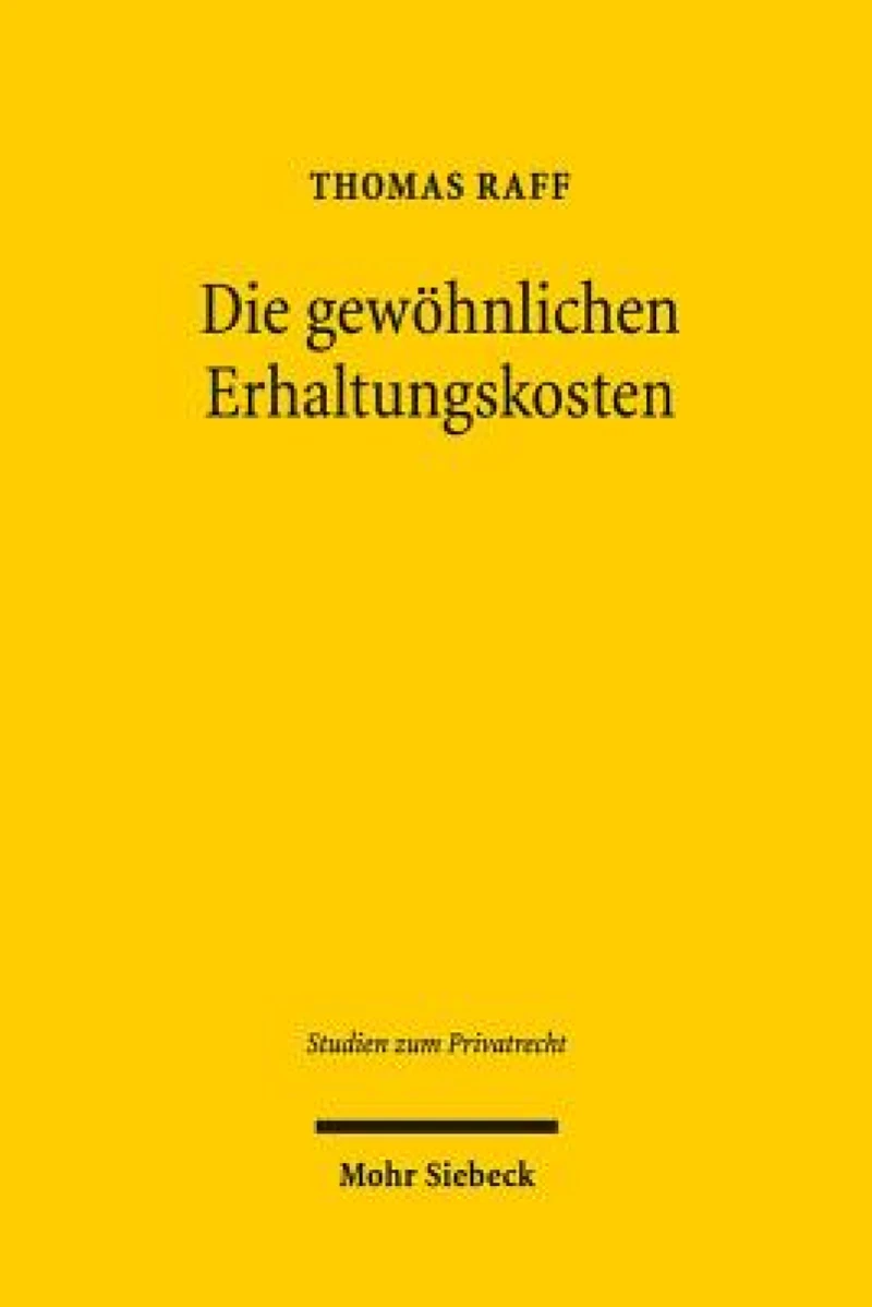 Die gewohnlichen Erhaltungskosten