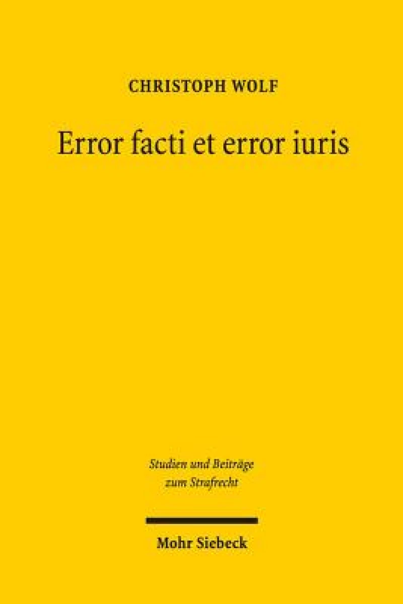 Error facti et error iuris