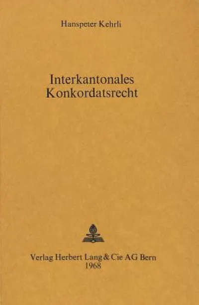 Interkantonales Konkordatsrecht