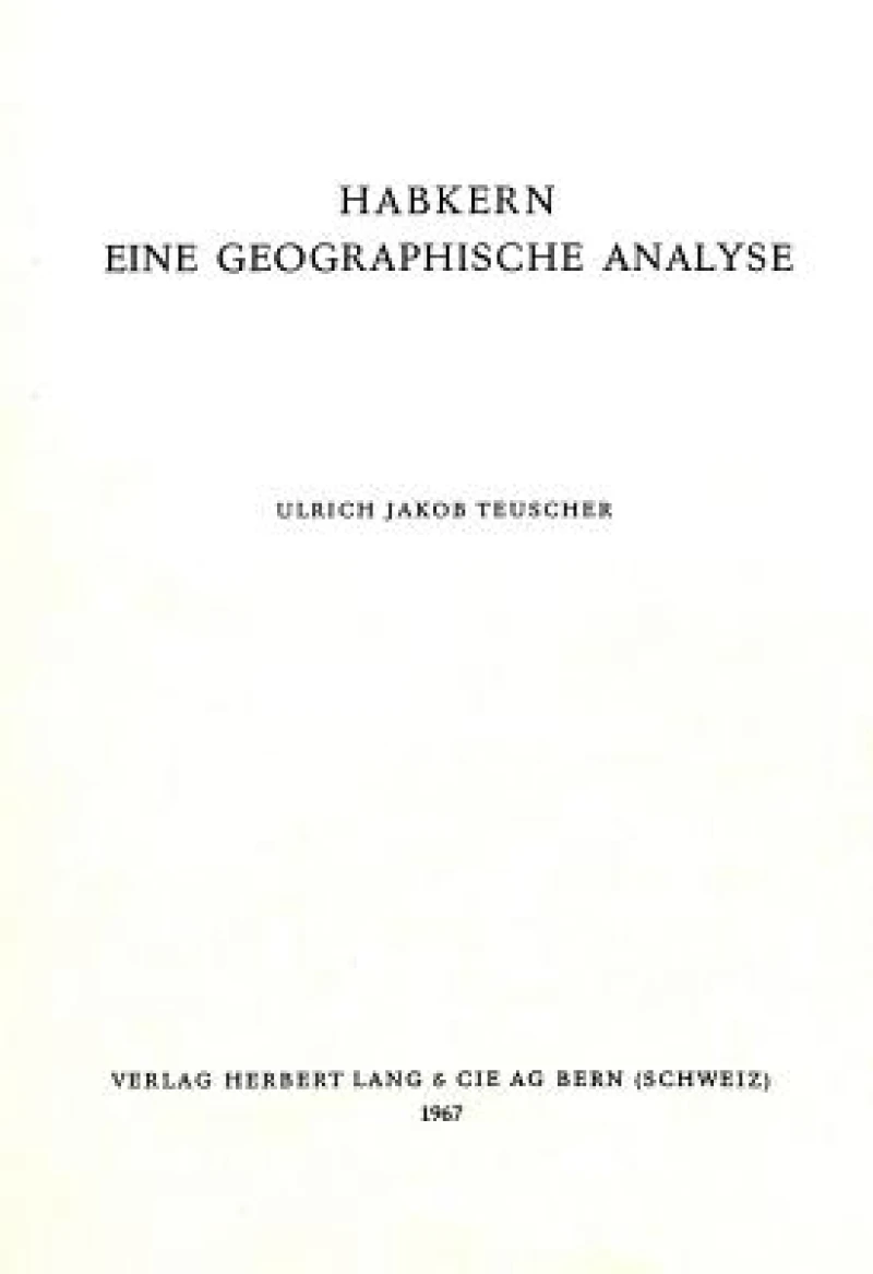 Habkern- Eine geographische Analyse