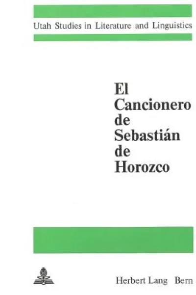 El cancionero de Sebastian de Horozco