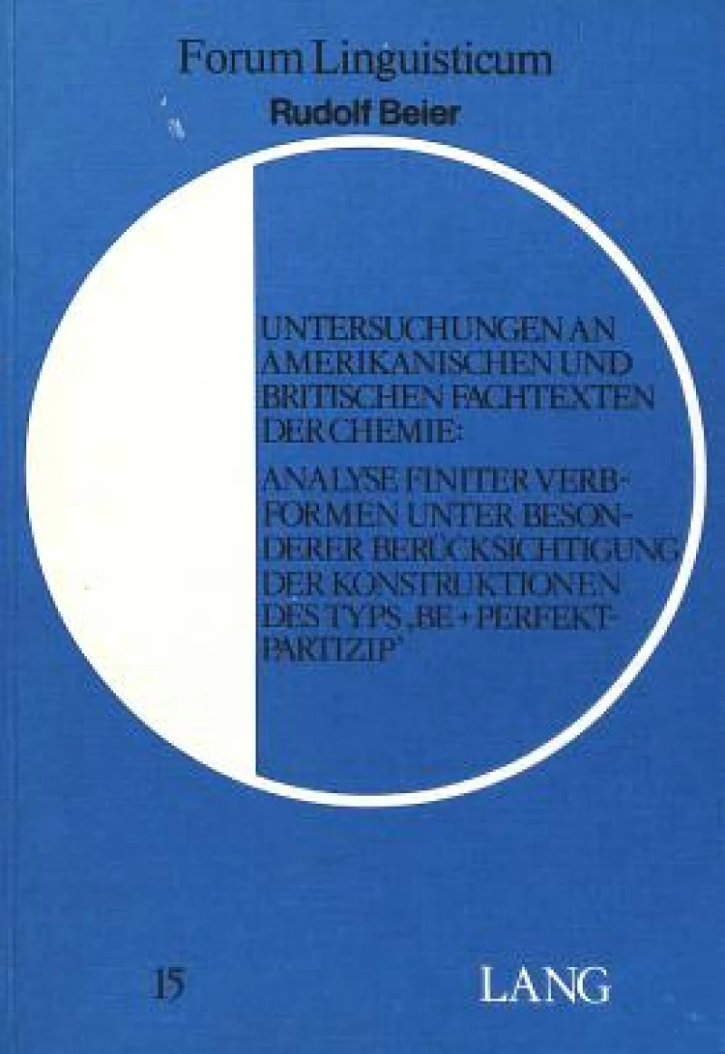 Untersuchungen an amerikanischen und britischen Fachtexten der Chemie