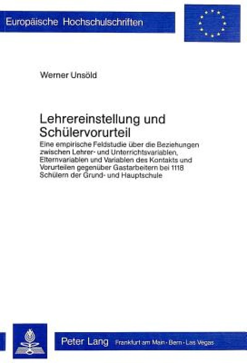 Lehrereinstellung und Schuelervorurteil