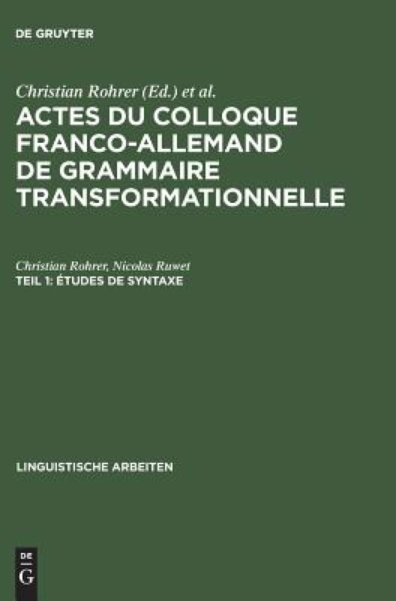 Études De Syntaxe