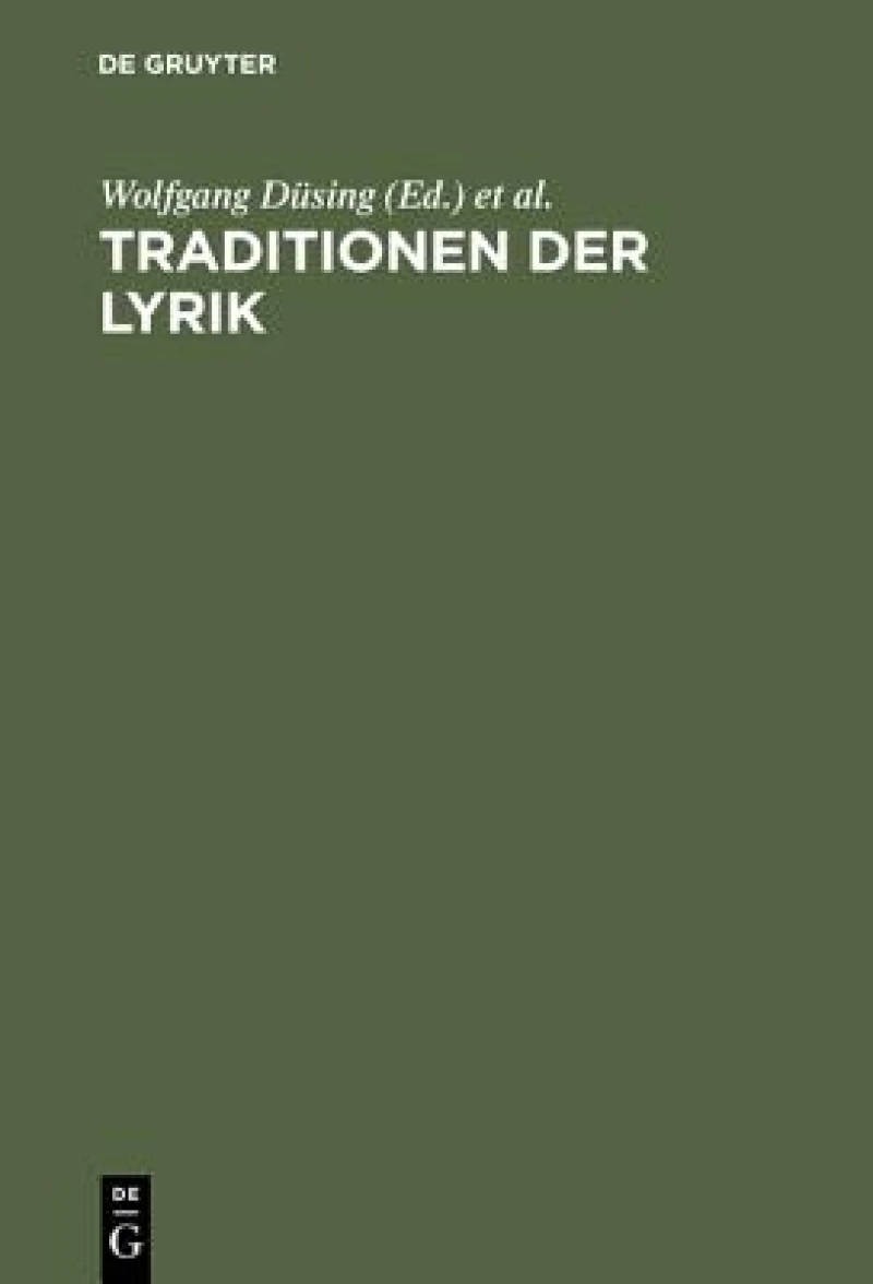 Traditionen Der Lyrik