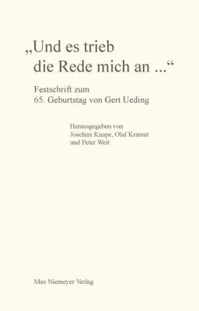 "Und es trieb die Rede mich an..."