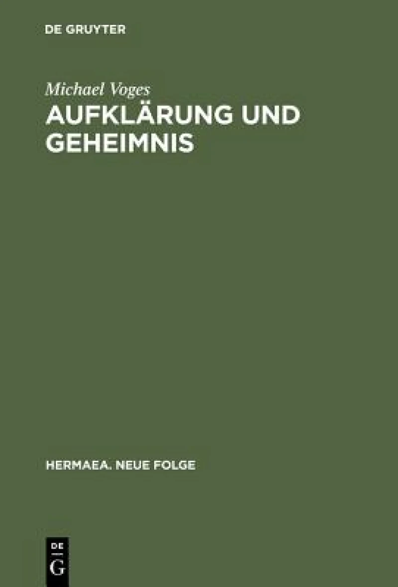 Aufklärung Und Geheimnis