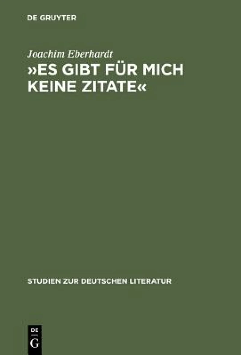 »Es gibt für mich keine Zitate«
