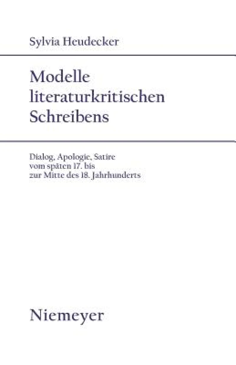 Modelle literaturkritischen Schreibens