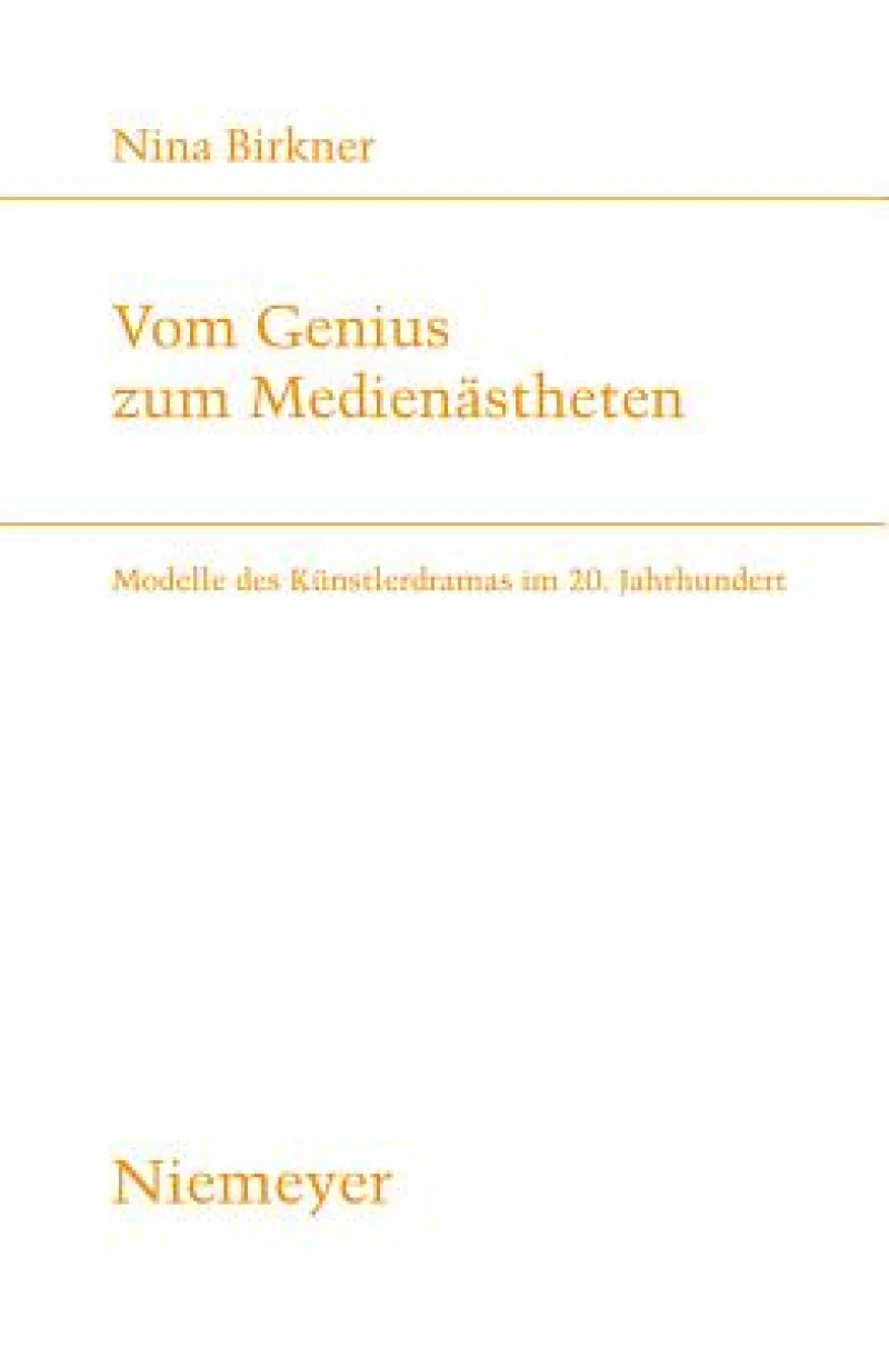 Vom Genius Zum Medienastheten