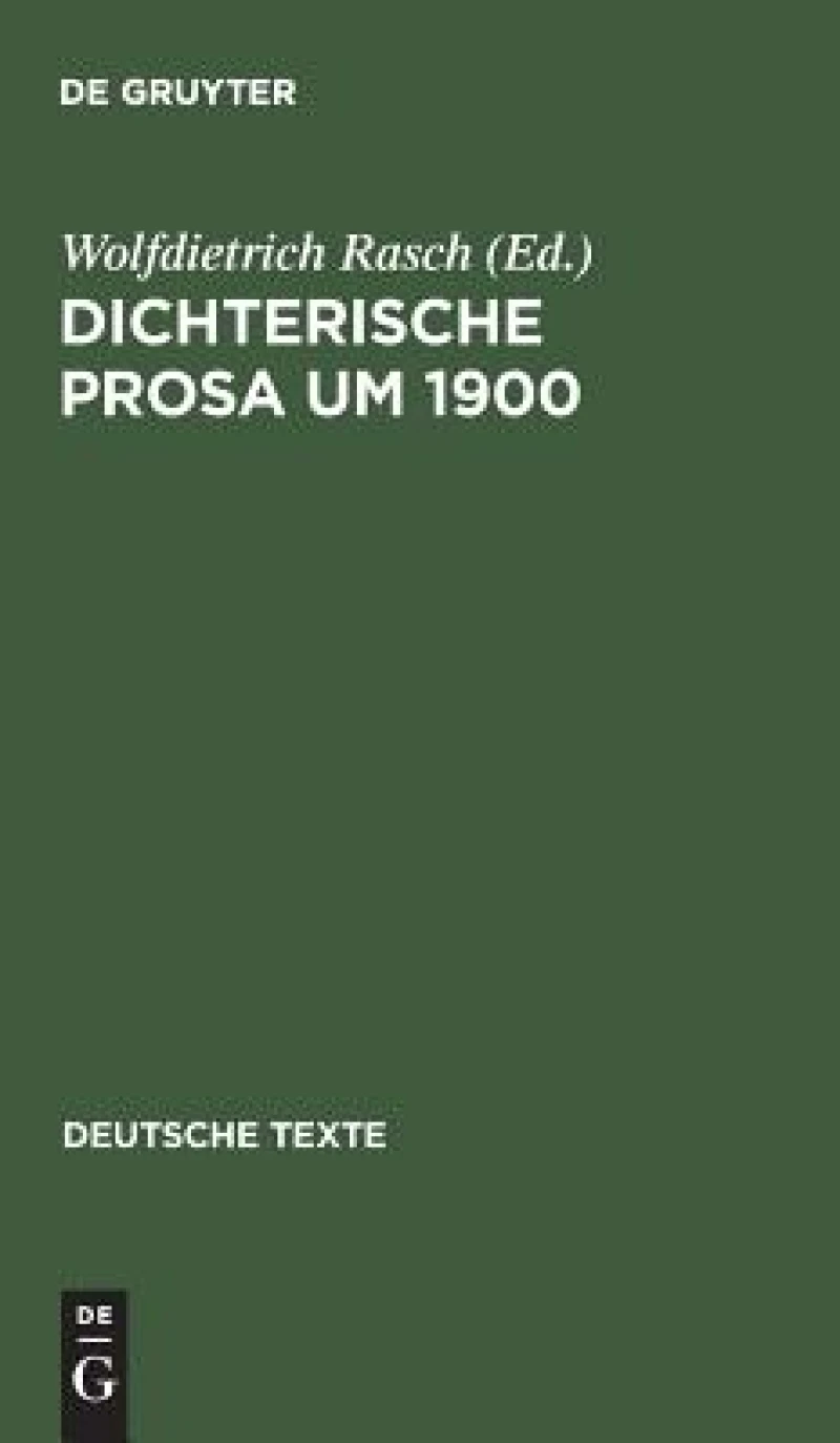 Dichterische Prosa Um 1900