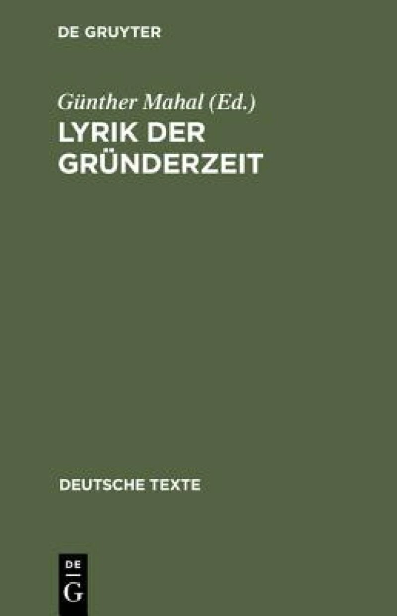 Lyrik Der Grunderzeit