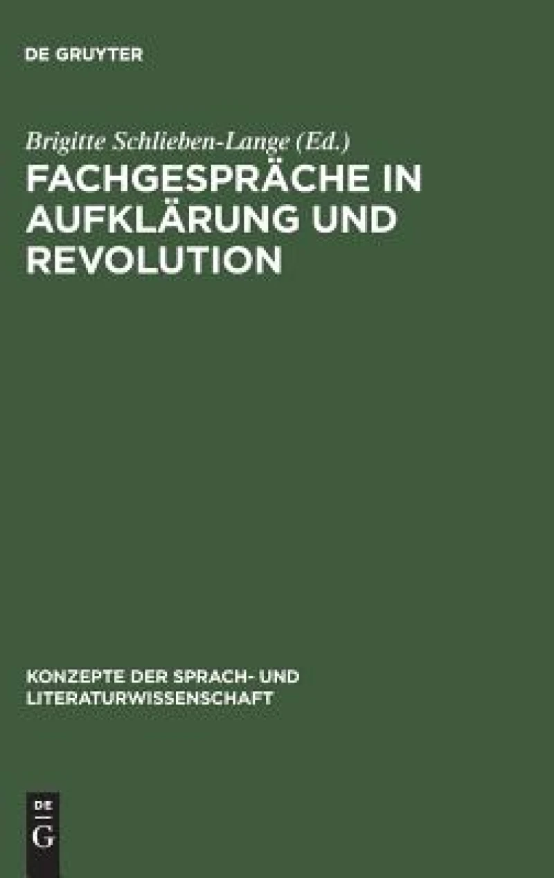 Fachgespräche in Aufklärung Und Revolution