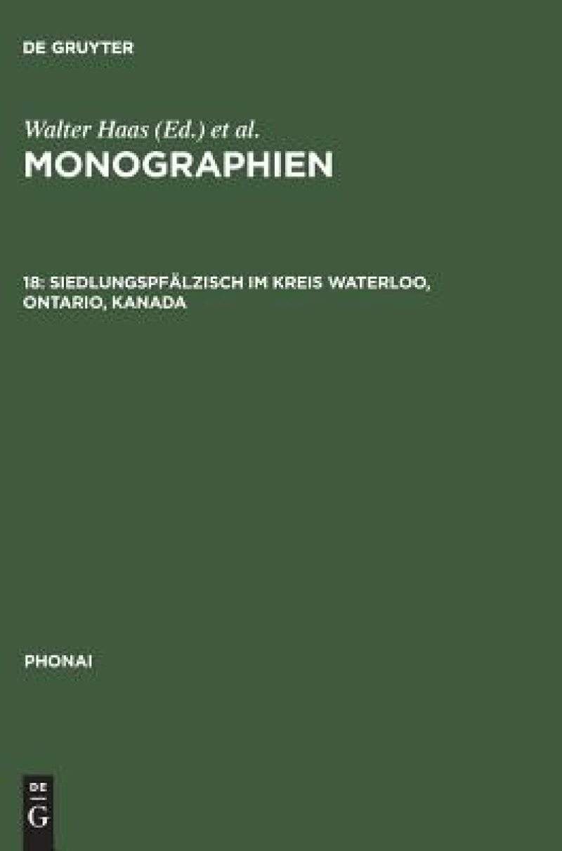 Siedlungspfälzisch Im Kreis Waterloo, Ontario, Kanada