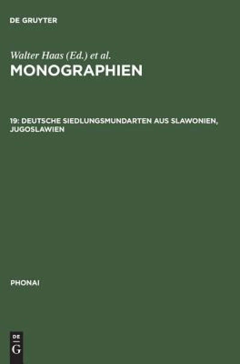 Deutsche Siedlungsmundarten Aus Slawonien, Jugoslawien