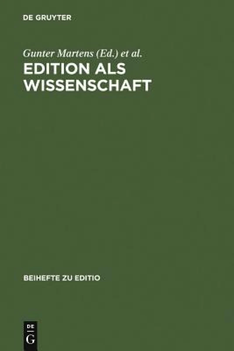 Edition Als Wissenschaft