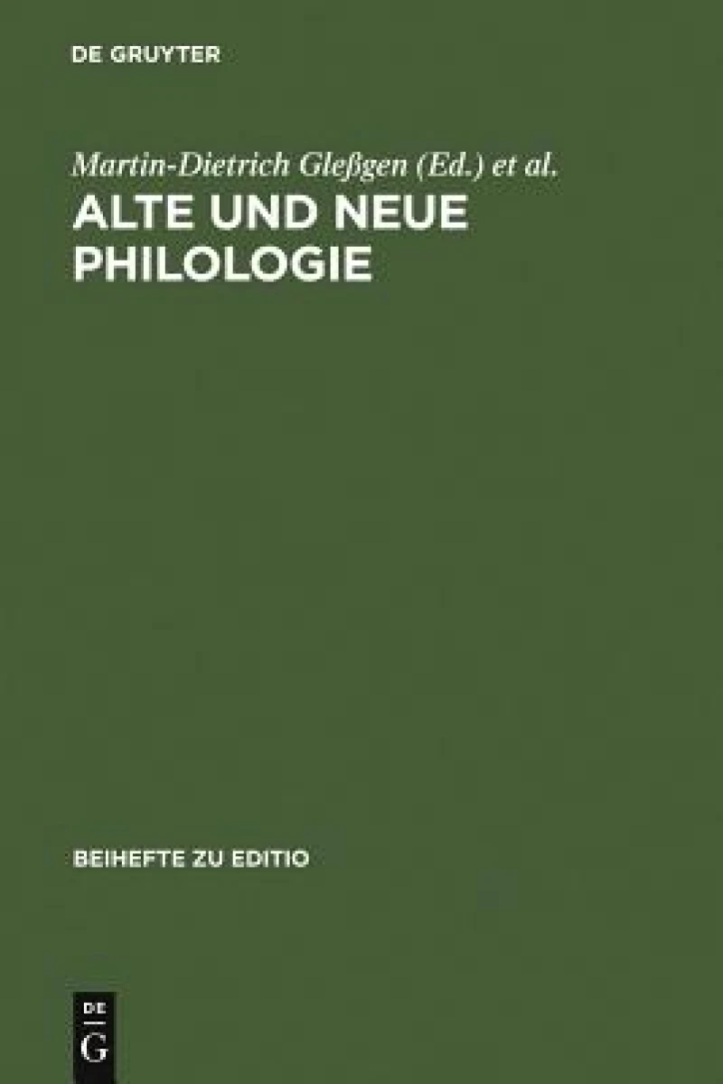 Alte Und Neue Philologie