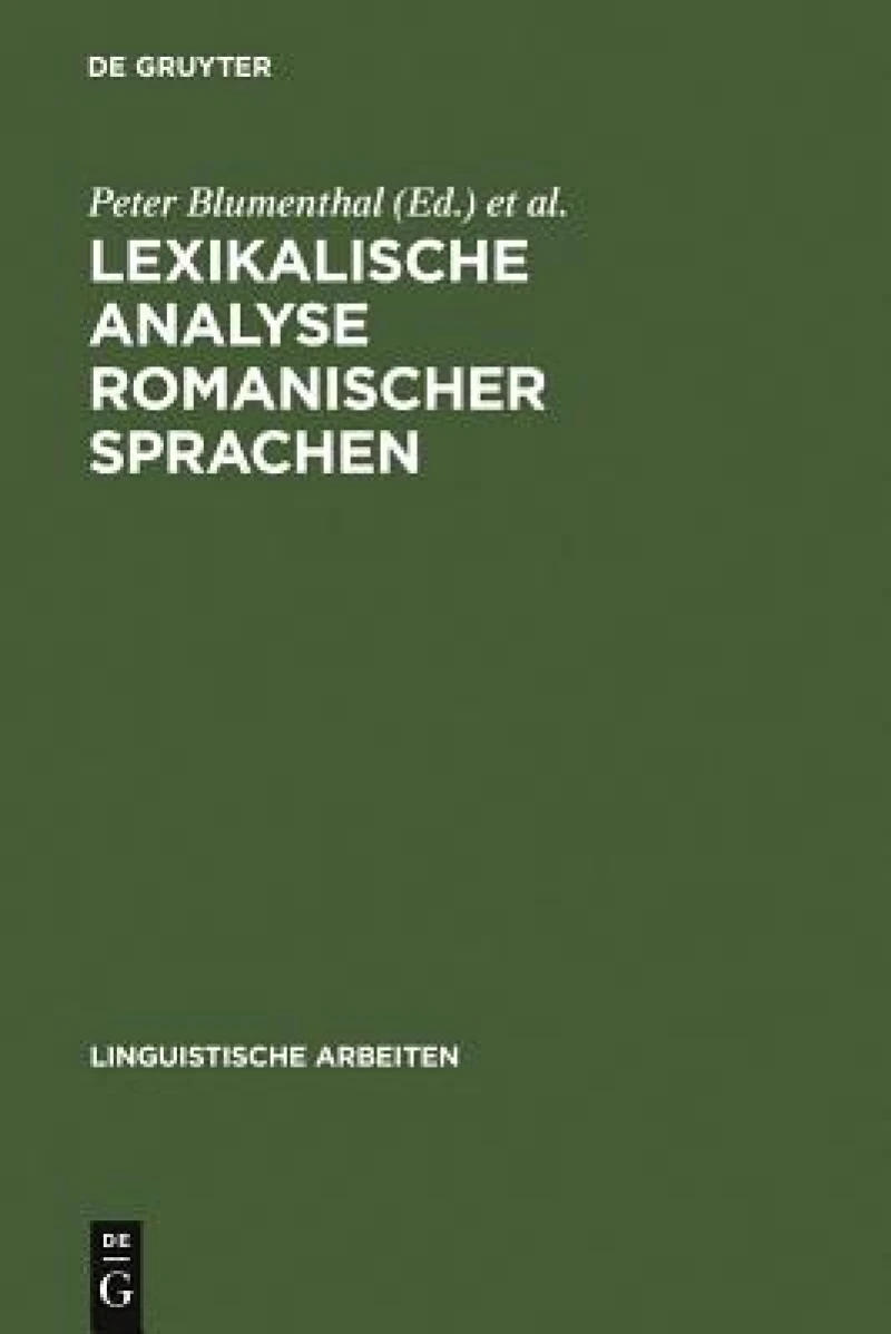 Lexikalische Analyse Romanischer Sprachen
