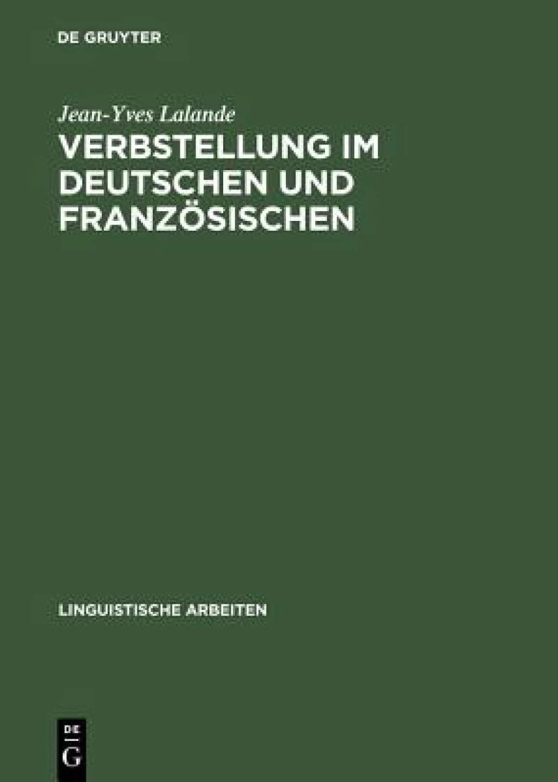 Verbstellung Im Deutschen Und Französischen